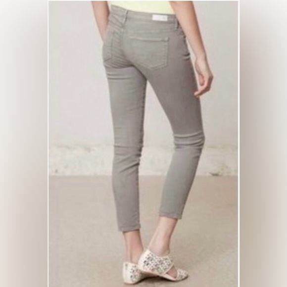 AG Jeans Taupe The Stevie Ankle Slim Straight Leg, 30R - Picture 2 of 10